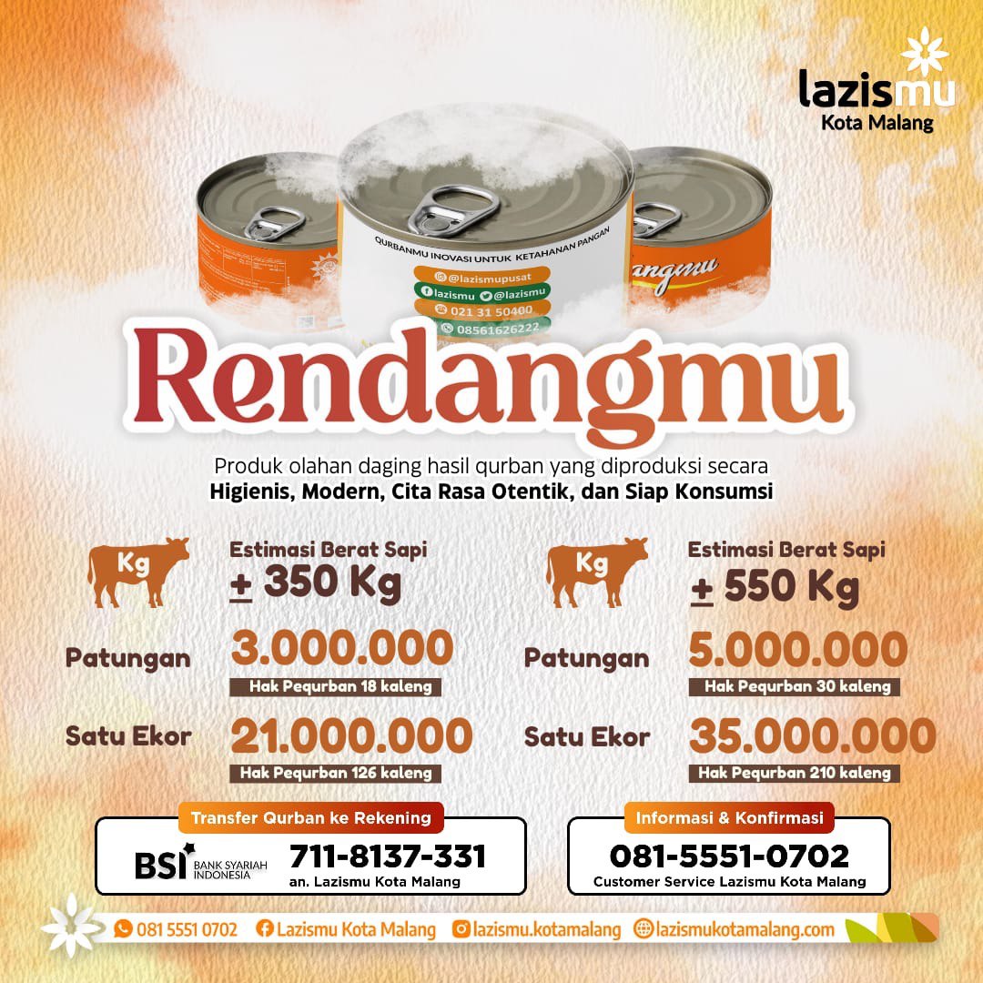 harga qurban rendangmu lazismu kota malang